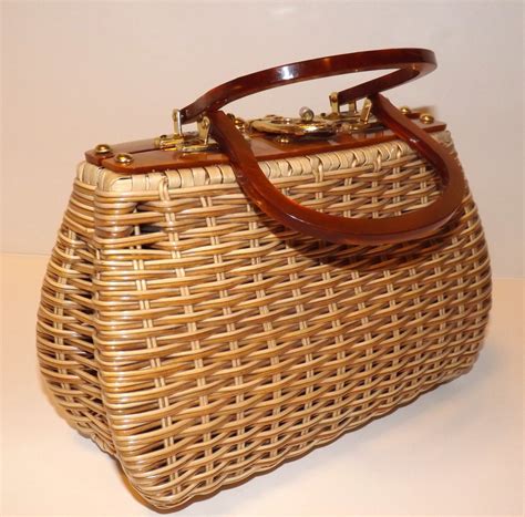 vintage rattan handbags